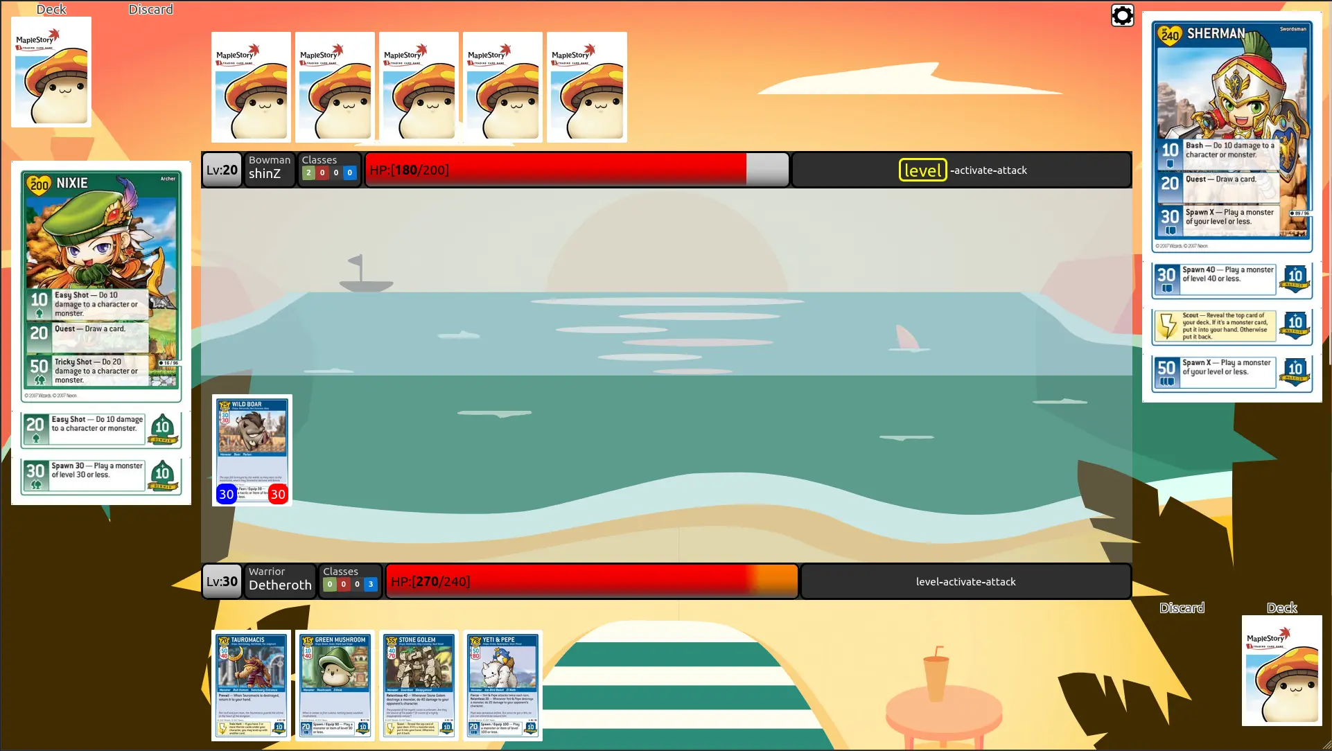 Screenshot of the game taken in the middle of a match